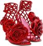 Balmain Patentleren Eden sandalen met openwerk rooster en bloemen Red Dames - Thumbnail 11