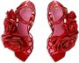 Balmain Patentleren Eden sandalen met openwerk rooster en bloemen Red Dames - Thumbnail 12