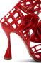 Balmain Patentleren Eden sandalen met openwerk rooster en bloemen Red Dames - Thumbnail 14
