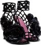 Balmain Patentleren Eden sandalen met open grid en bloemen Black Dames - Thumbnail 10