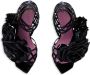 Balmain Patentleren Eden sandalen met open grid en bloemen Black Dames - Thumbnail 11