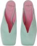 Balmain 95 mm Eden suède muiltjes Blauw - Thumbnail 5