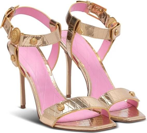 Balmain Eva leren sandalen Goud