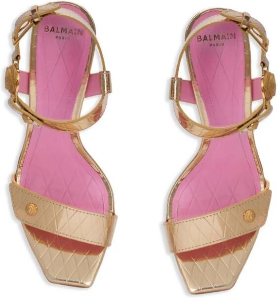 Balmain Eva leren sandalen Goud