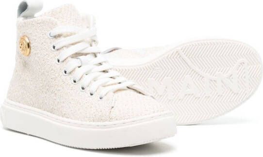 Balmain Kids High-top sneakers Wit