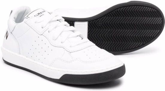 Balmain Kids Leren sneakers Wit