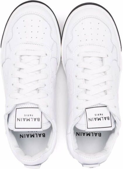 Balmain Kids Leren sneakers Wit