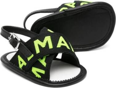 Balmain Kids Sandalen met logo jacquard Zwart