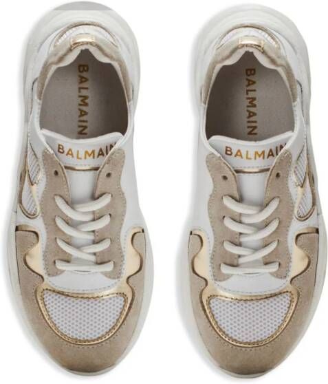 Balmain Kids Sandalen met metallic-effect Wit