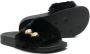 Balmain Kids Slippers met imitatiebont Zwart - Thumbnail 2