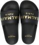 Balmain Kids Slippers met logoprint Zwart - Thumbnail 3