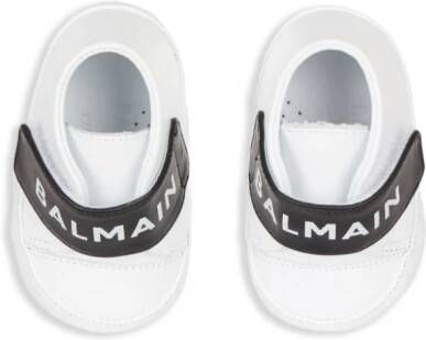 Balmain Kids Sneakers met logoband Wit