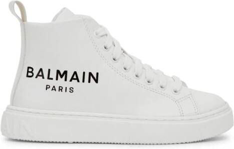 Balmain Kids Sneakers met logoprint Wit