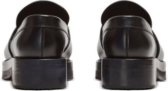 Balmain Leren loafers Zwart