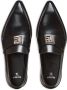 Balmain Puntige Neus Leren Loafers Black Heren - Thumbnail 4