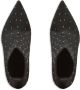 Balmain Moneta enkellaarzen met strass gebreid Black Dames - Thumbnail 9