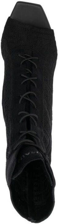 Balmain Veterlaarzen met monogram Zwart