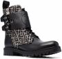 Balmain Phil Ranger enkellaarzen heren Stof kalfsleer Stof rubber leer 41 Zwart - Thumbnail 2
