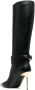 Balmain Leren Robin laarzen met gouden afwerking Black Dames - Thumbnail 7