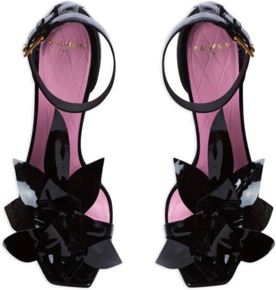 Balmain Ruby leren sandalen Zwart