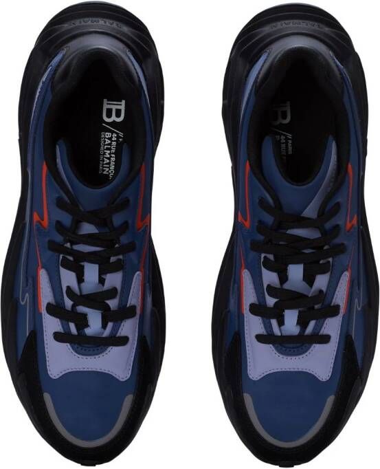 Balmain Run-Row leren sneakers Blauw