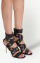 Balmain Alma leather sandals Zwart Dames - Thumbnail 6