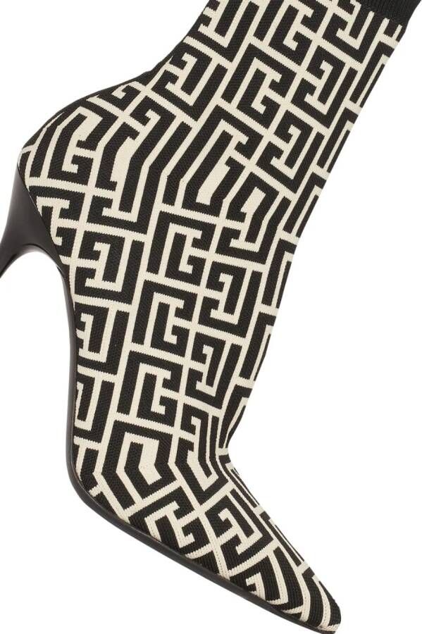 Balmain Skye laarzen met jacquard Zwart