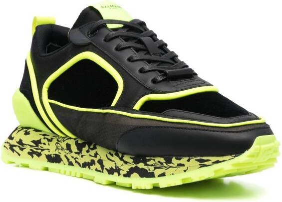 Balmain Sneakers met contrasterende zool Zwart