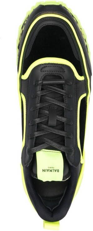 Balmain Sneakers met contrasterende zool Zwart