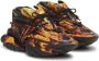 Balmain Unicorn trainers in Fire print neoprene and leather Oranje Heren - Thumbnail 6