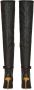 Balmain Stretch leather Raven thigh-high boots Black Dames - Thumbnail 2