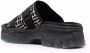 Balmain Ulysse slippers met monogram Zwart - Thumbnail 3