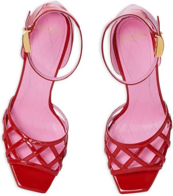 Balmain Uma lakleren sandalen Rood
