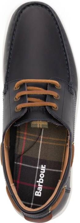 Barbour Armada leren bootschoenen Blauw