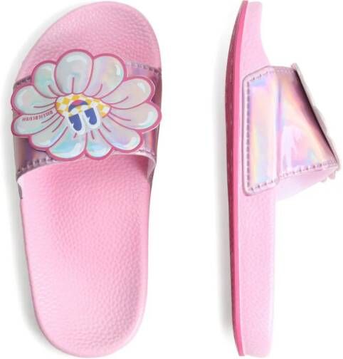 Billieblush Slippers met bloemenpatch Roze
