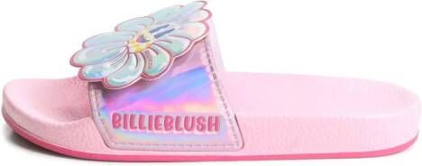 Billieblush Slippers met bloemenpatch Roze