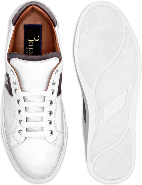 Billionaire Leren sneakers met logoplakkaat Wit