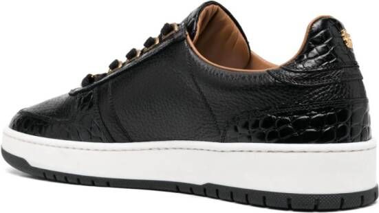 Billionaire Sneakers met krokodillen-reliëf Zwart