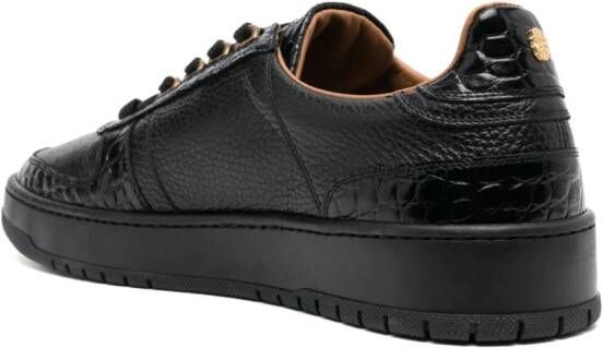 Billionaire Sneakers met krokodillen-reliëf Zwart