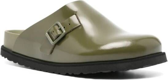 Birkenstock 33 Dougal leren slippers Groen