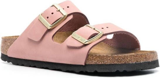 Birkenstock Arizona slippers met gesp Roze