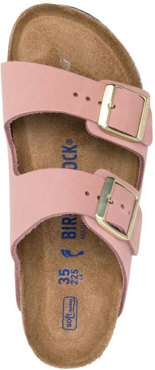 Birkenstock Arizona slippers met gesp Roze