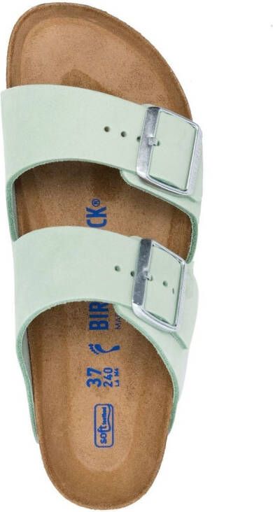 Birkenstock Arizona slippers met gesp Groen