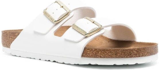 Birkenstock Arizona sandalen met dubbele bandjes Wit