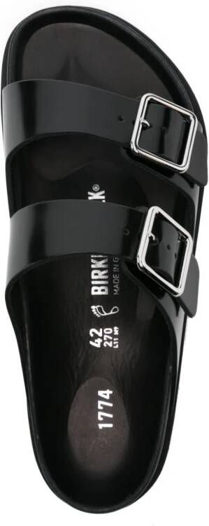 Birkenstock Arizona lakleren sandalen Zwart