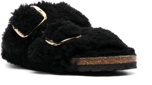 Birkenstock Arizona lammy slippers Zwart
