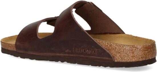 Birkenstock Arizona slippers met gesp Bruin