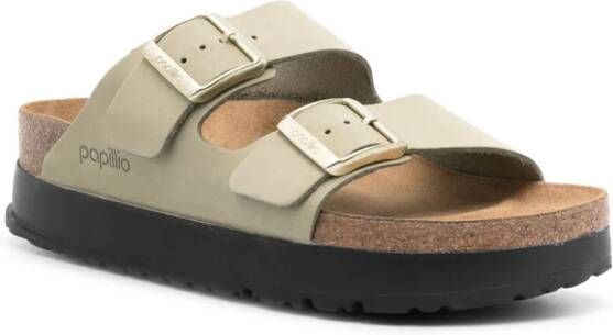 Birkenstock Arizona sandalen met plateauzool Beige