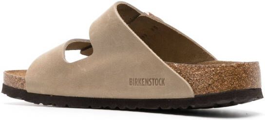 Birkenstock Arizona leren slippers Bruin