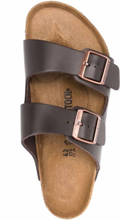 Birkenstock Arizona leren sandalen Bruin